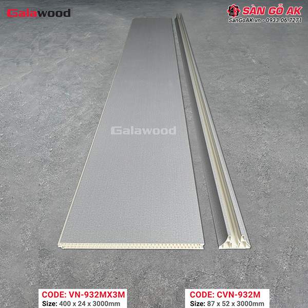 Chân vách ngăn nhựa Galawood CVN-932M vân vải xám